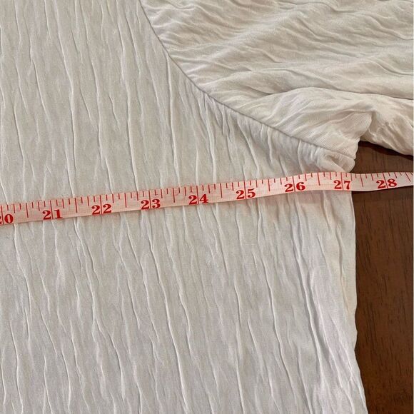 Anthony Richards White Crinkle Textured 3/4 Sleeve Boho Tunic Top Fits XL–XXL - Picture 6 of 7